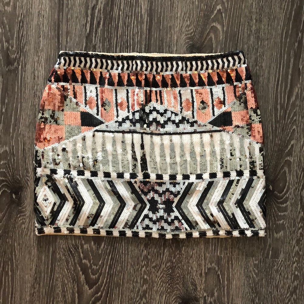 Sequin mini skirt